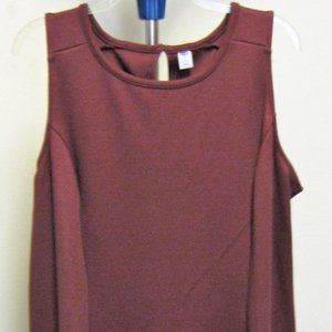 Women's Size 26 Sleeveless Pontè Dress - Wine